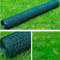 Mesh Fence Steel Hexagon 1x25 m Dark Green