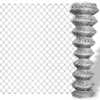 Chain Link Fence Galvanised Steel 25x1.25 m Silver