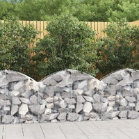 Arched Gabion Basket 100x30x60/80 cm Galvanised Iron