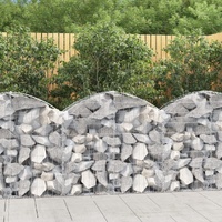 Arched Gabion Basket 100x30x80/100 cm Galvanised Iron