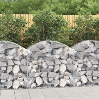 Arched Gabion Basket 100x50x80/100 cm Galvanised Iron