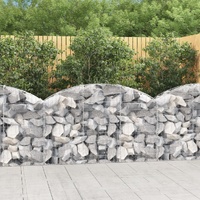 Arched Gabion Basket 150x30x80/100 cm Galvanised Iron