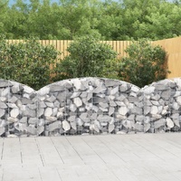 Arched Gabion Basket 200x30x80/100 cm Galvanised Iron