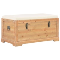 Storage Chest with Cushion 80x40x40 cm MDF