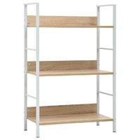 3-Layer Book Shelf Oak 60x27.6x90.5 cm Engineered Wood