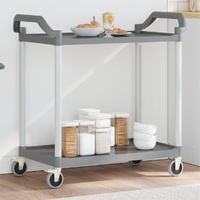 2-Tier Trolley Grey 99x50x97 cm Aluminium