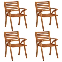 Garden Chairs 4 pcs Solid Acacia Wood