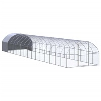 Outdoor Chicken Coop 3x16x2 m Galvanised Steel