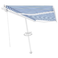 Freestanding Automatic Awning 400x300cm Blue/White