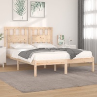 Bed Frame without Mattress Solid Wood 135x190 cm