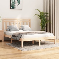 Bed Frame without Mattress 135x190 cm Solid Wood