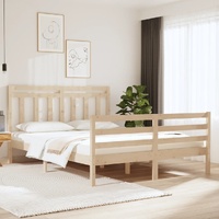 Bed Frame without Mattress 135x190 cm Solid Wood