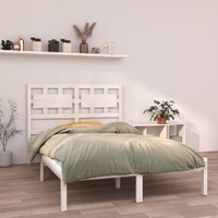 Bed Frame without Mattress White 135x190 cm Solid Wood