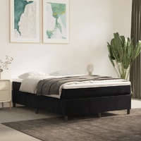 Bed Frame Black 137x187 cm Double Size Velvet