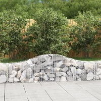 Arched Gabion Baskets 2 pcs 200x30x40/60 cm Galvanised Iron