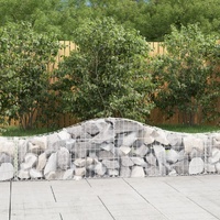 Arched Gabion Baskets 6 pcs 200x30x40/60 cm Galvanised Iron