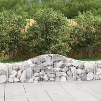 Arched Gabion Baskets 20 pcs 200x30x40/60 cm Galvanised Iron