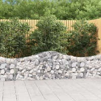 Arched Gabion Baskets 8 pcs 200x30x60/80 cm Galvanised Iron