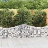 Arched Gabion Baskets 14 pcs 200x30x60/80 cm Galvanised Iron