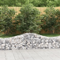 Arched Gabion Baskets 5 pcs 200x50x40/60 cm Galvanised Iron