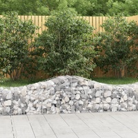 Arched Gabion Baskets 6 pcs 200x50x40/60 cm Galvanised Iron