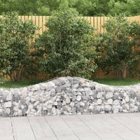 Arched Gabion Baskets 8 pcs 200x50x40/60 cm Galvanised Iron