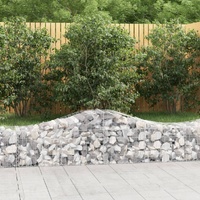 Arched Gabion Baskets 15 pcs 200x50x40/60 cm Galvanised Iron