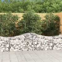 Arched Gabion Baskets 10 pcs 200x50x60/80 cm Galvanised Iron