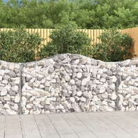 Arched Gabion Baskets 4 pcs 200x50x100/120 cm Galvanised Iron