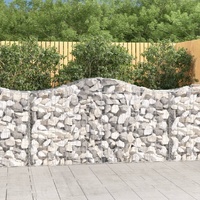 Arched Gabion Baskets 7 pcs 200x50x100/120 cm Galvanised Iron