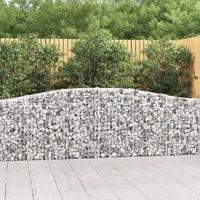 Arched Gabion Baskets 10 pcs 400x30x80/100 cm Galvanised Iron