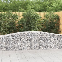 Arched Gabion Baskets 8 pcs 400x50x60/80 cm Galvanised Iron