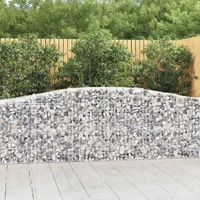 Arched Gabion Baskets 2 pcs 400x50x80/100 cm Galvanised Iron