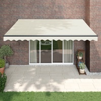 Retractable Awning Cream 4x3 m Fabric and Aluminium