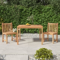 3 Piece Garden Dining Set Solid Wood Teak