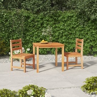 3 Piece Garden Dining Set Solid Wood Teak