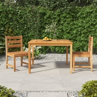 3 Piece Garden Dining Set Solid Wood Teak