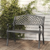 Garden Bench 102 cm Cast Aluminium Black