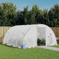 Greenhouse with Steel Frame White 16 m² 4x4x2 m