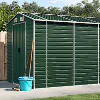 Garden Shed Green 191x555x198 cm Galvanised Steel