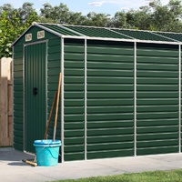 Garden Shed Green 191x810x198 cm Galvanised Steel