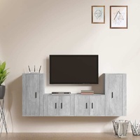 4 Piece TV Cabinet Set Concrete Grey Engineered Wood