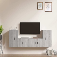 4 Piece TV Cabinet Set Grey Sonoma Engineered Wood