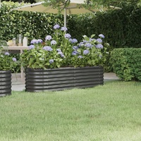 Garden Raised Bed Powder-coated Steel 152x40x36 cm Anthracite