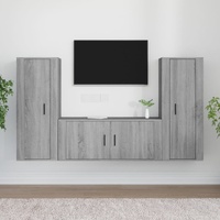 3 Piece TV Cabinet Set Grey Sonoma Engineered Wood