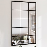 Wall Mirrors 2 pcs Black 100x60 cm Metal