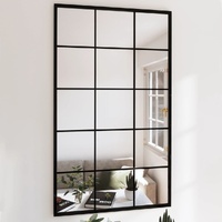 Wall Mirrors 4 pcs Black 100x60 cm Metal