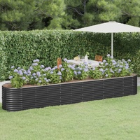 Garden Raised Bed Powder-coated Steel 440x80x68 cm Anthracite