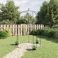 Garden Arch Black Ø180x255 cm Steel