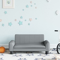 Kids Sofa Light Grey 70x45x30 cm Fabric